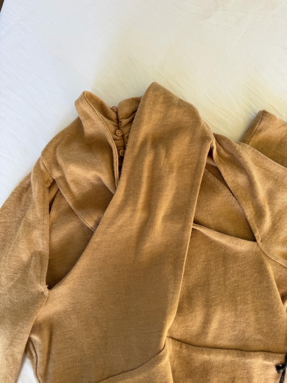 ASTR The Label nude long sleeve cross neck dress NWT size M - Picture 5 of 6